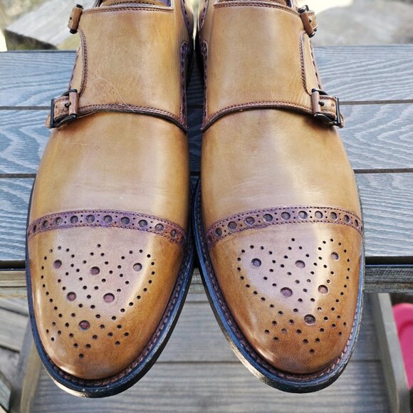 Magnanni Other - Magnanni 9.5-M Tan  Monk Strap Mens Dress Shoes